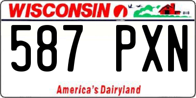 WI license plate 587PXN