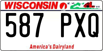 WI license plate 587PXQ