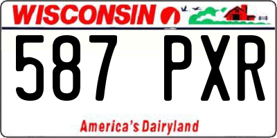 WI license plate 587PXR