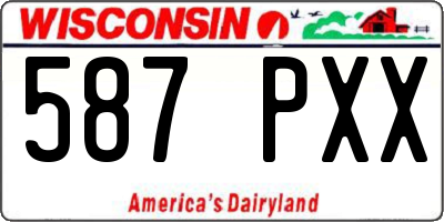 WI license plate 587PXX