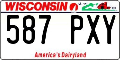 WI license plate 587PXY