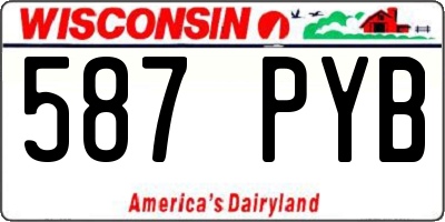 WI license plate 587PYB