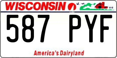 WI license plate 587PYF