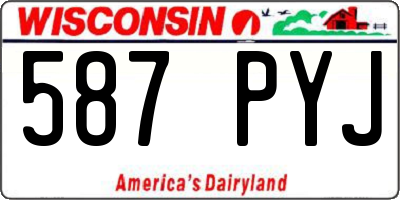WI license plate 587PYJ