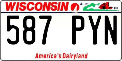 WI license plate 587PYN