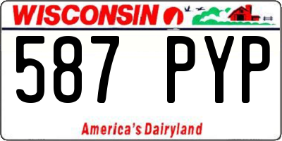WI license plate 587PYP
