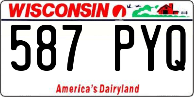 WI license plate 587PYQ
