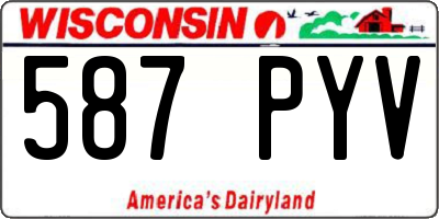 WI license plate 587PYV