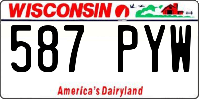 WI license plate 587PYW