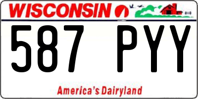 WI license plate 587PYY