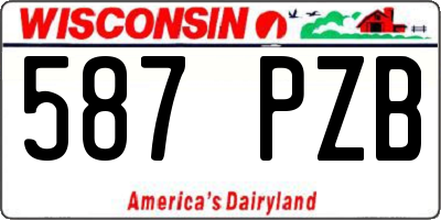 WI license plate 587PZB