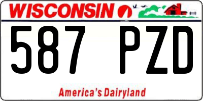 WI license plate 587PZD