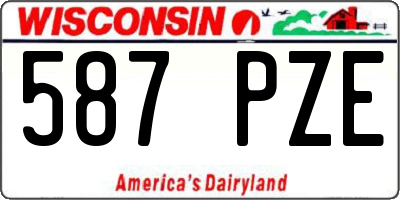 WI license plate 587PZE