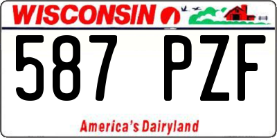 WI license plate 587PZF