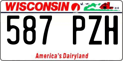 WI license plate 587PZH