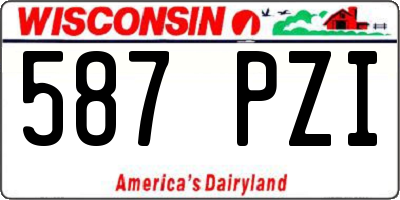 WI license plate 587PZI