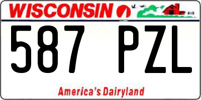 WI license plate 587PZL