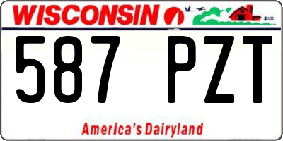 WI license plate 587PZT