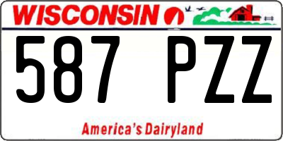 WI license plate 587PZZ