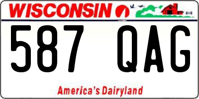WI license plate 587QAG
