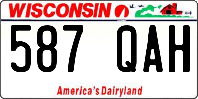 WI license plate 587QAH