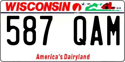 WI license plate 587QAM