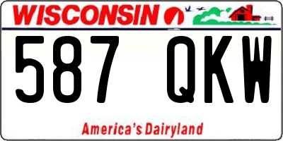 WI license plate 587QKW