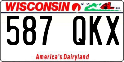 WI license plate 587QKX