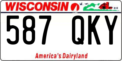 WI license plate 587QKY