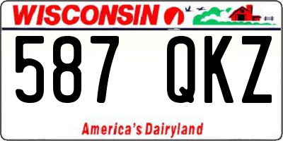 WI license plate 587QKZ