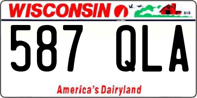 WI license plate 587QLA