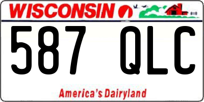 WI license plate 587QLC