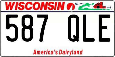 WI license plate 587QLE