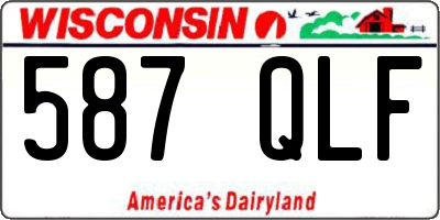 WI license plate 587QLF