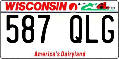 WI license plate 587QLG