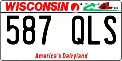 WI license plate 587QLS