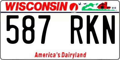 WI license plate 587RKN