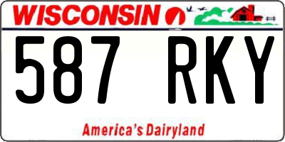WI license plate 587RKY