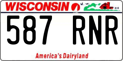 WI license plate 587RNR