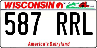 WI license plate 587RRL