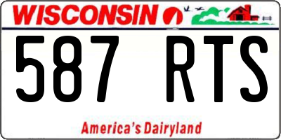 WI license plate 587RTS