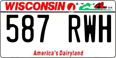 WI license plate 587RWH