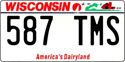 WI license plate 587TMS
