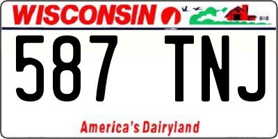 WI license plate 587TNJ