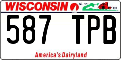 WI license plate 587TPB