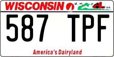 WI license plate 587TPF