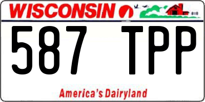 WI license plate 587TPP