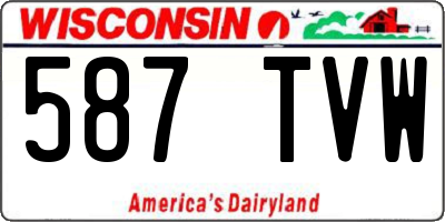 WI license plate 587TVW