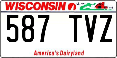 WI license plate 587TVZ