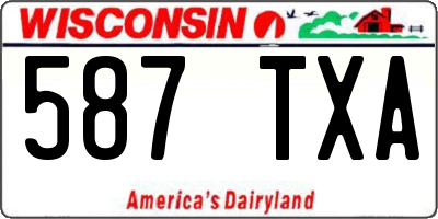 WI license plate 587TXA